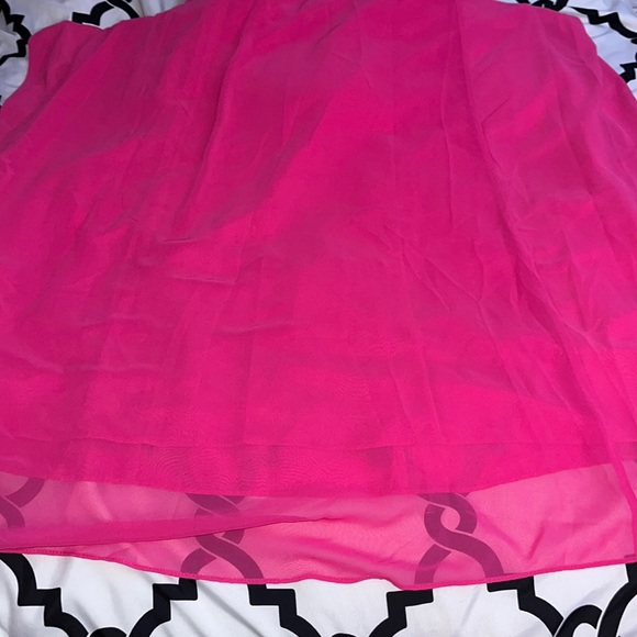 David’s Bridal Pink Strapless Maxi Prom Dress - Picture 4 of 8